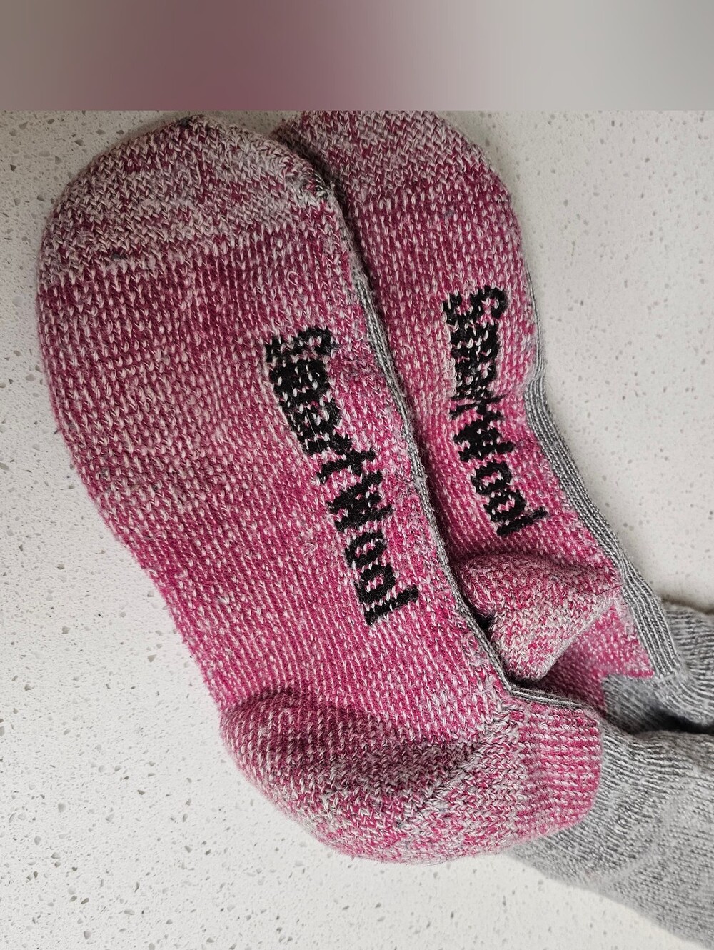 Smartwool Pink and Grey Wool Socks